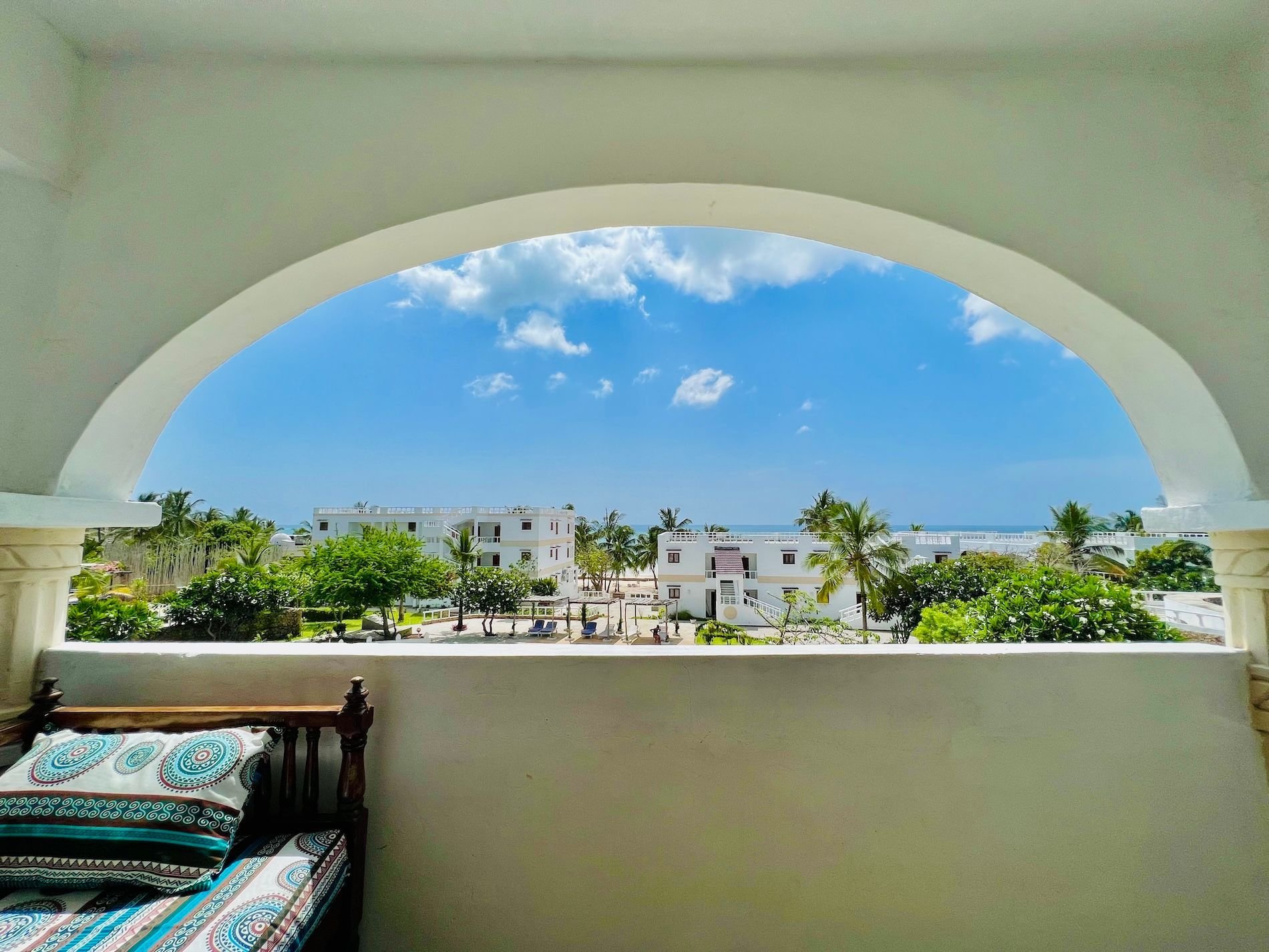 Villa gardens and pools by the sea
